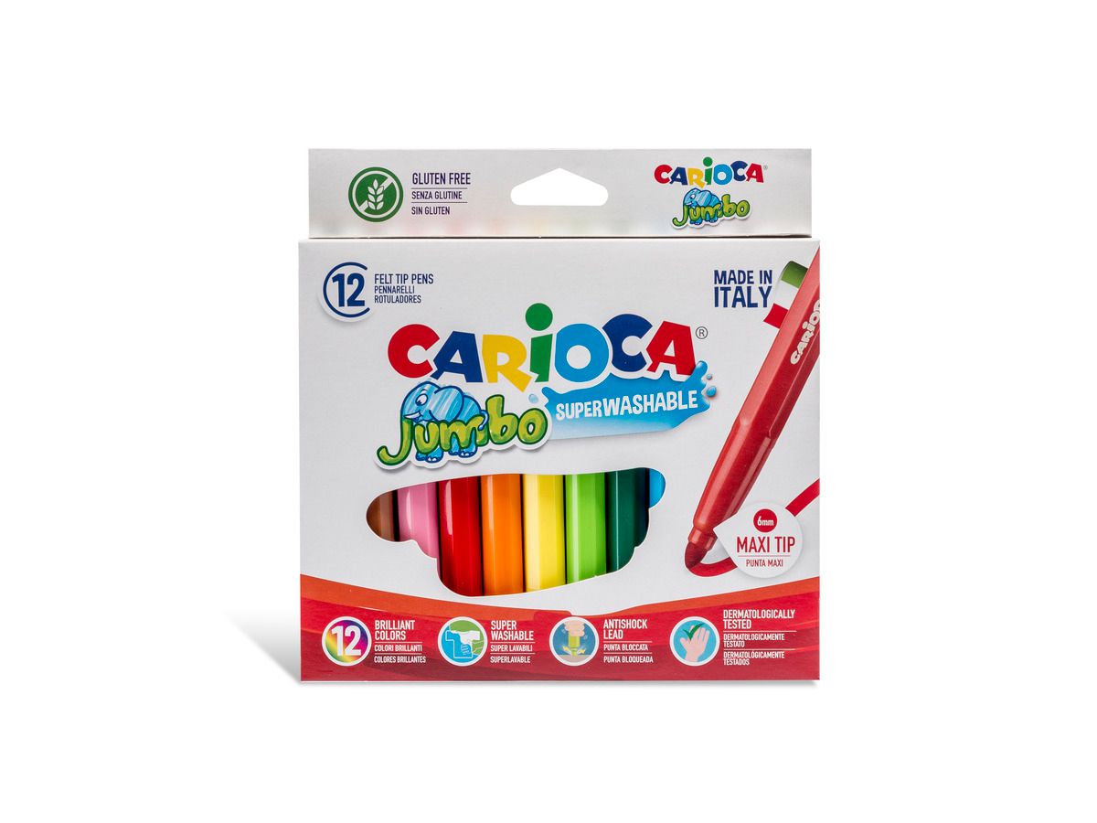 CARIOCA Feutre Jumbo box 6mm 40569 12 pcs. (8003511405694)