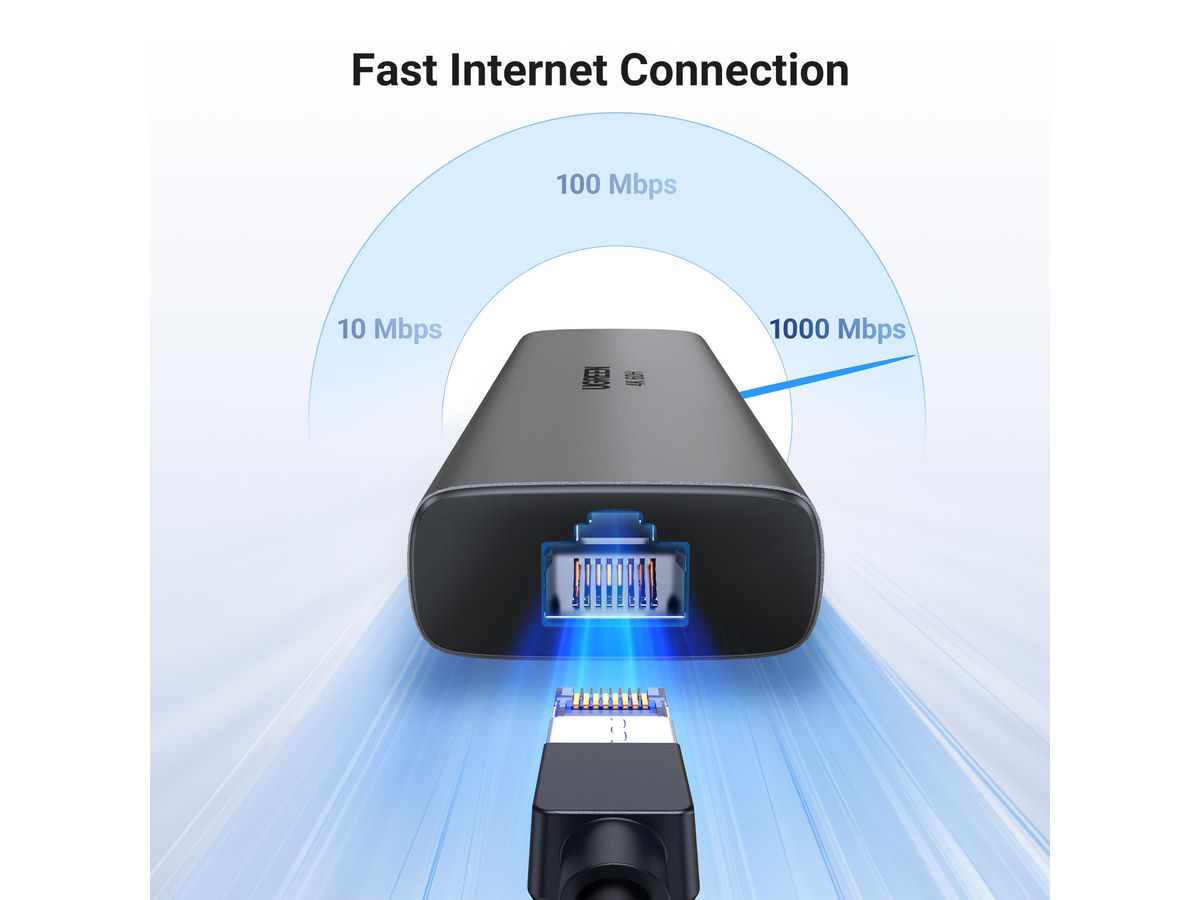 UGREEN HUB 6-in-1 USB-C 100W 45000 (6941876240005)