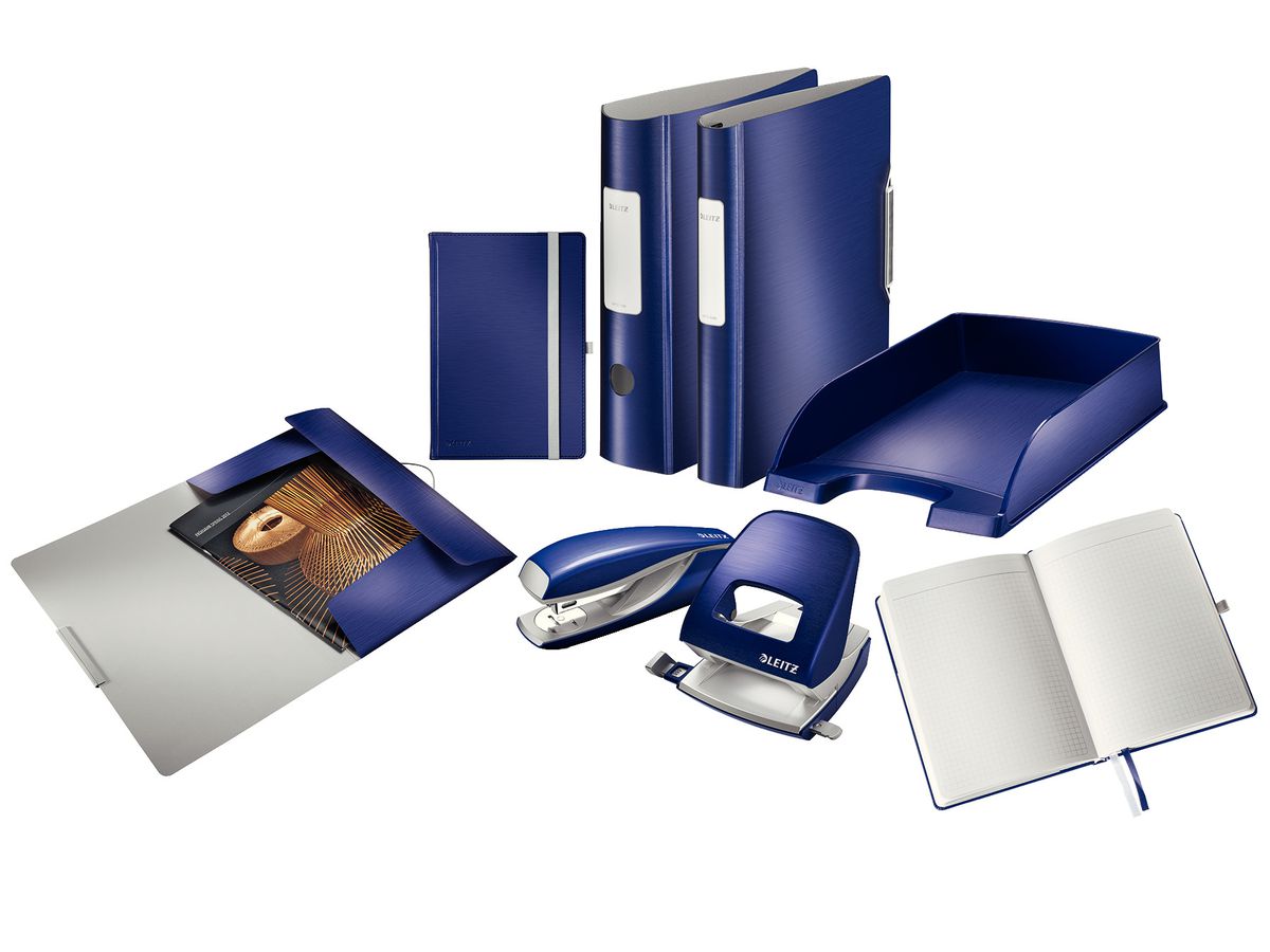 LEITZ Bürolocher NewNeXXt Metall 50060069 titan blau 30 Blatt (4002432107360)