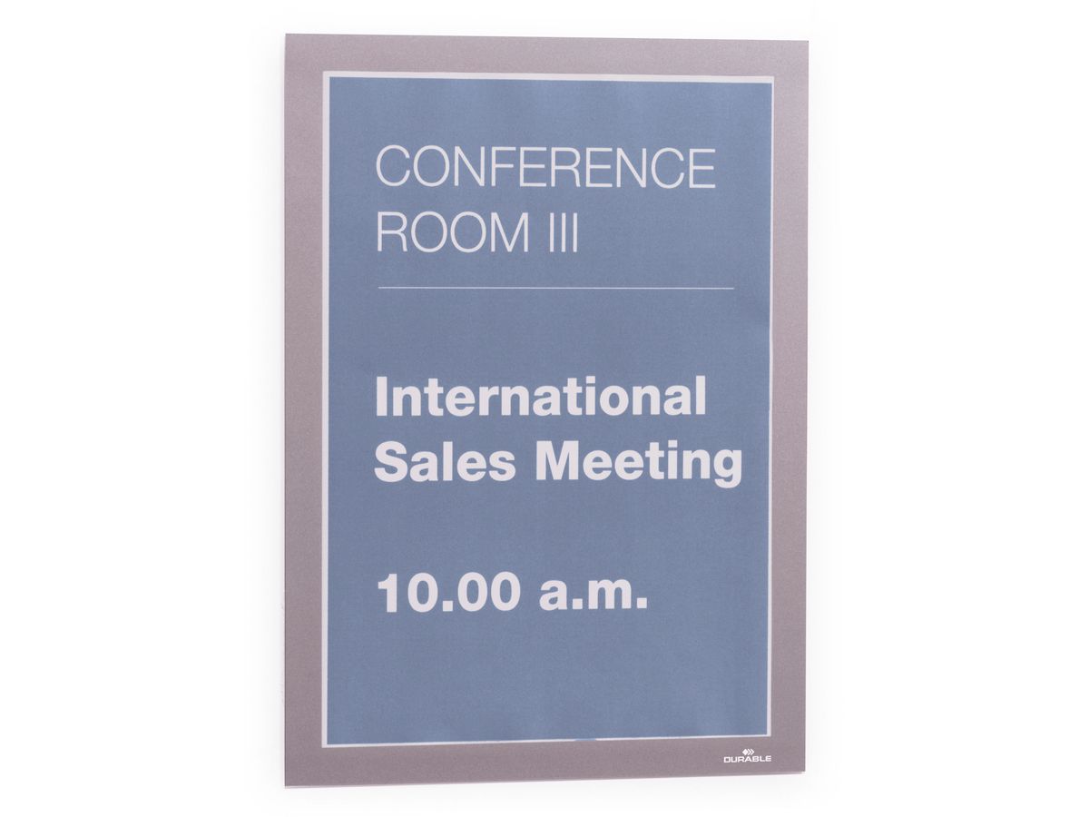 DURABLE Sichtfenster Duraframe 487223 silber, selbstklebend 2 Stk. (4005546404882)