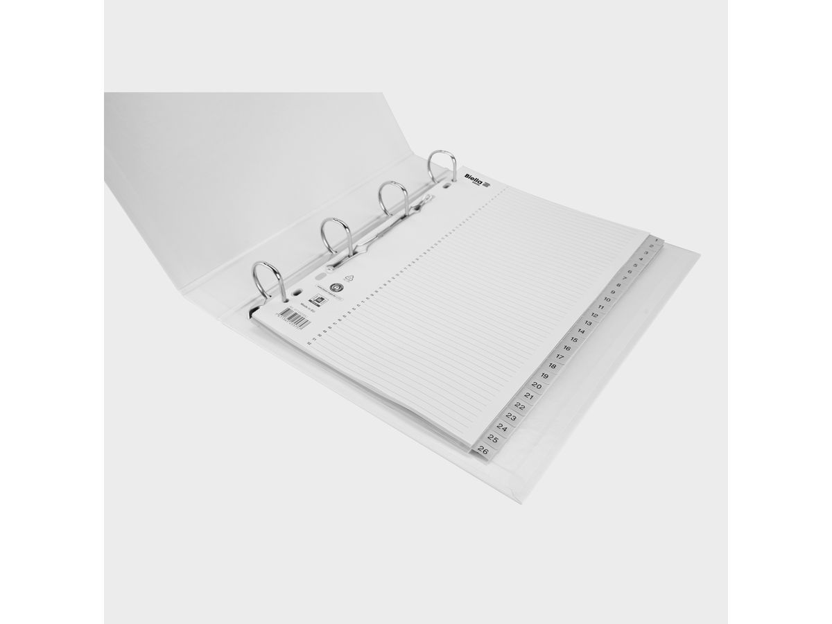 BIELLA Répertoires PP A4 47145200U gris 1-52 (7611365255757)