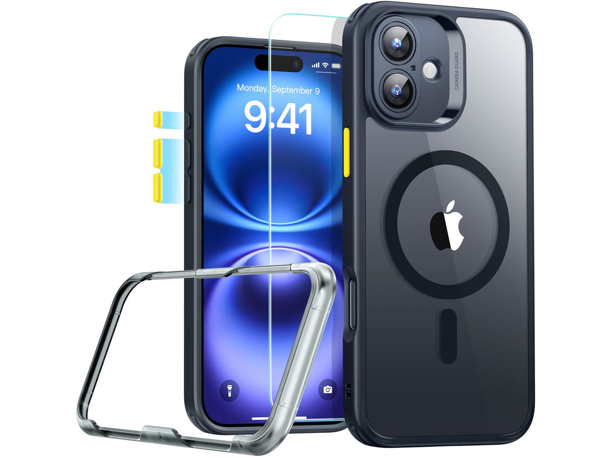 ESR Classic Hybrid Case MagSafe 1A79403 +Glass iPhone 16 Clear Black (4894240243008)