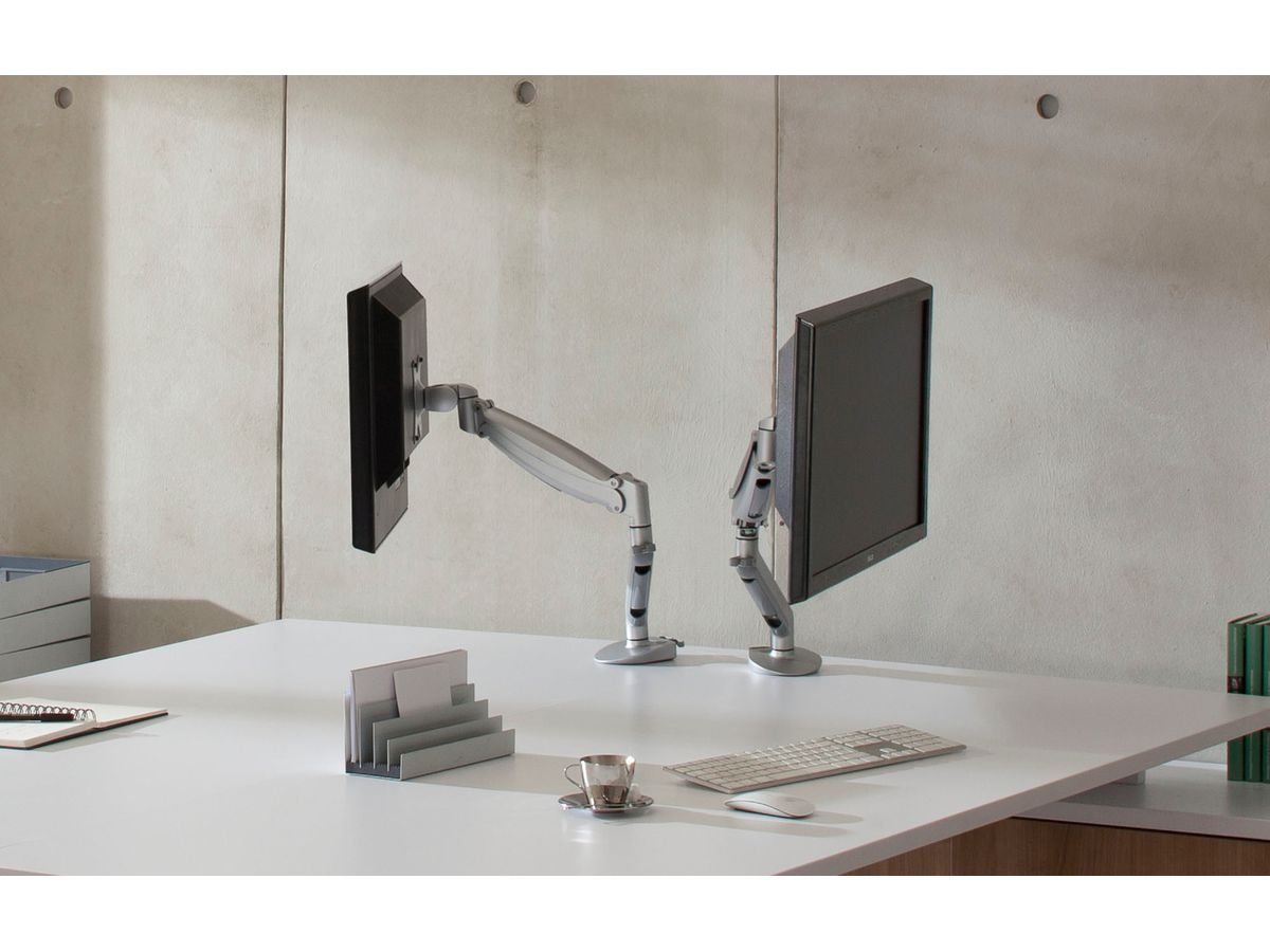 APOLLO Support de moniteur VCPSA/S single, gris (4032062142707)