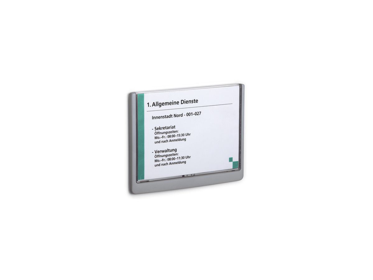 DURABLE Plaque de porte Click Sign A5 486637 graphite,plastique 210x148.5mm (4005546405483)