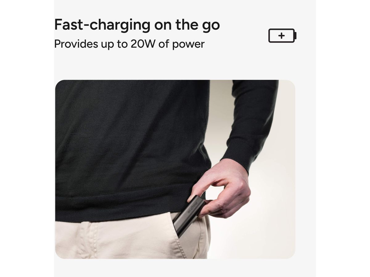 MOPHIE Powerstation Mini 5000mAh 401117207 20W, Black (0840390341525)