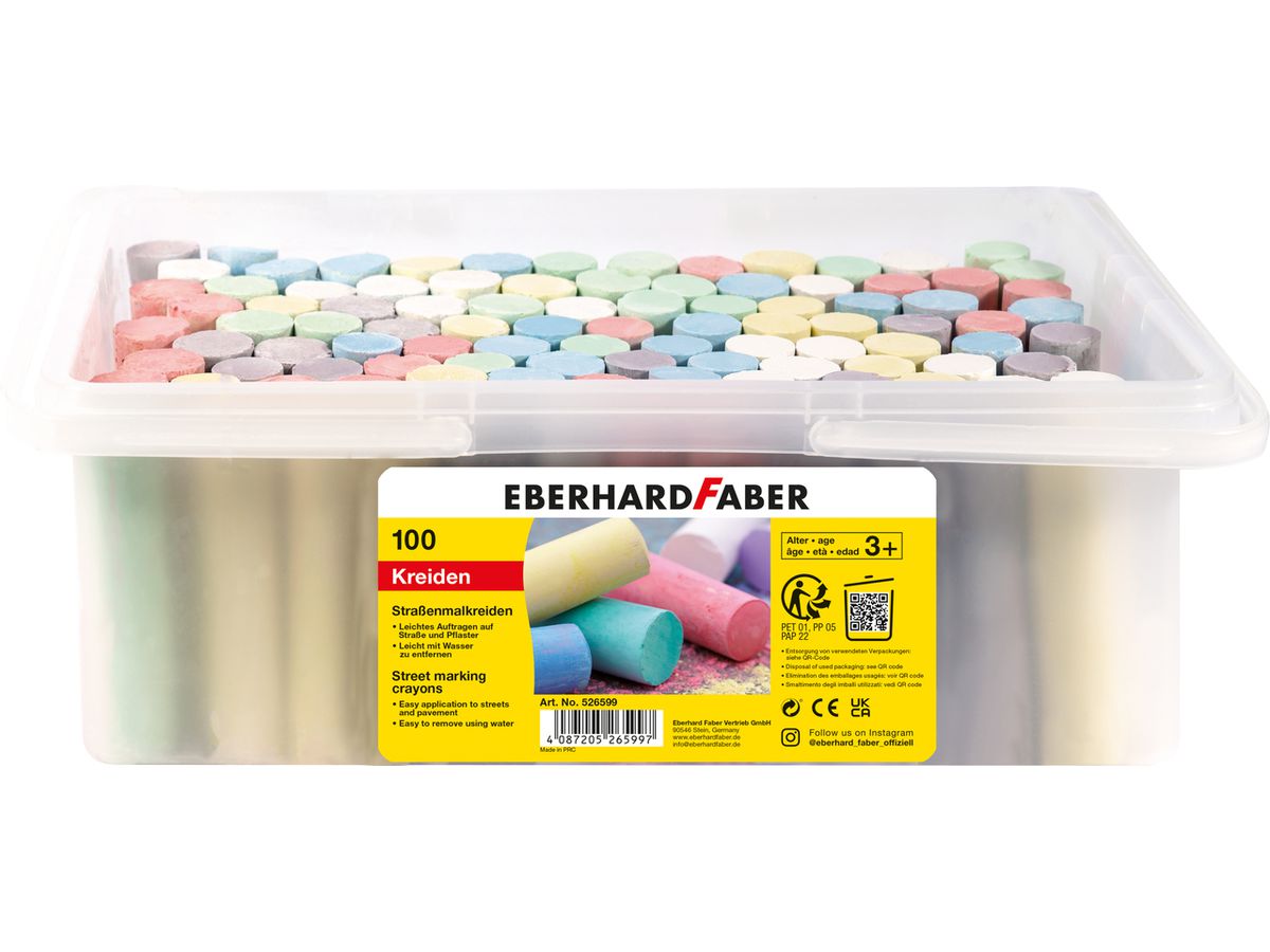 EBERHARD FABER Strassenkreide 526599 100 Farben ass. (4087205265997)