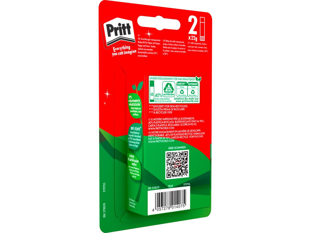 PRITT Colla in stick 22g 900323 Paw Patrol Edition 2 pezzi (4057278014075)