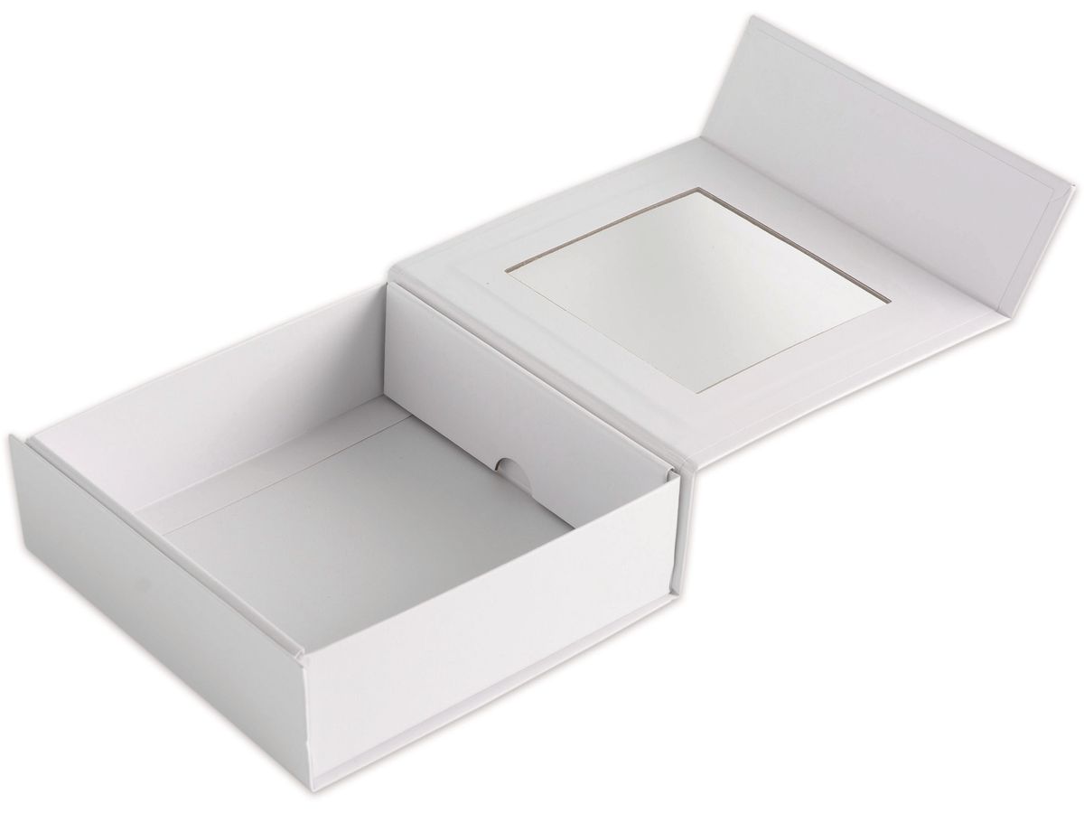 ELCO Geschenkbox m. grossem Fenster 82111.10 weiss, 15x15x5cm 5 Stk. (7611722021650)