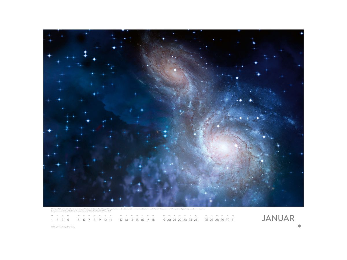HEYE Bildkalender 2026 23229+26 Das Universum DE 44x34cm (9783756411818)