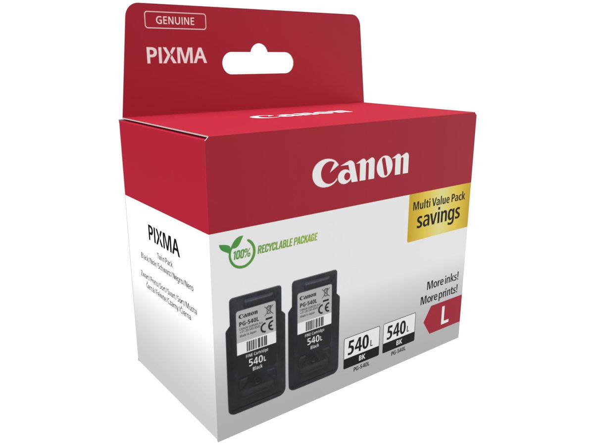 CANON Cartouche d'encre L TWIN noir PG-540L TWIN PIXMA MG2150 2x11ml (8714574686868)