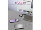 ICY BOX In-Desk USB Hub 60 mm black IB-HUB1404A 2x USB 3.0, USB-C, 3,5mm, SD (4250078166306)