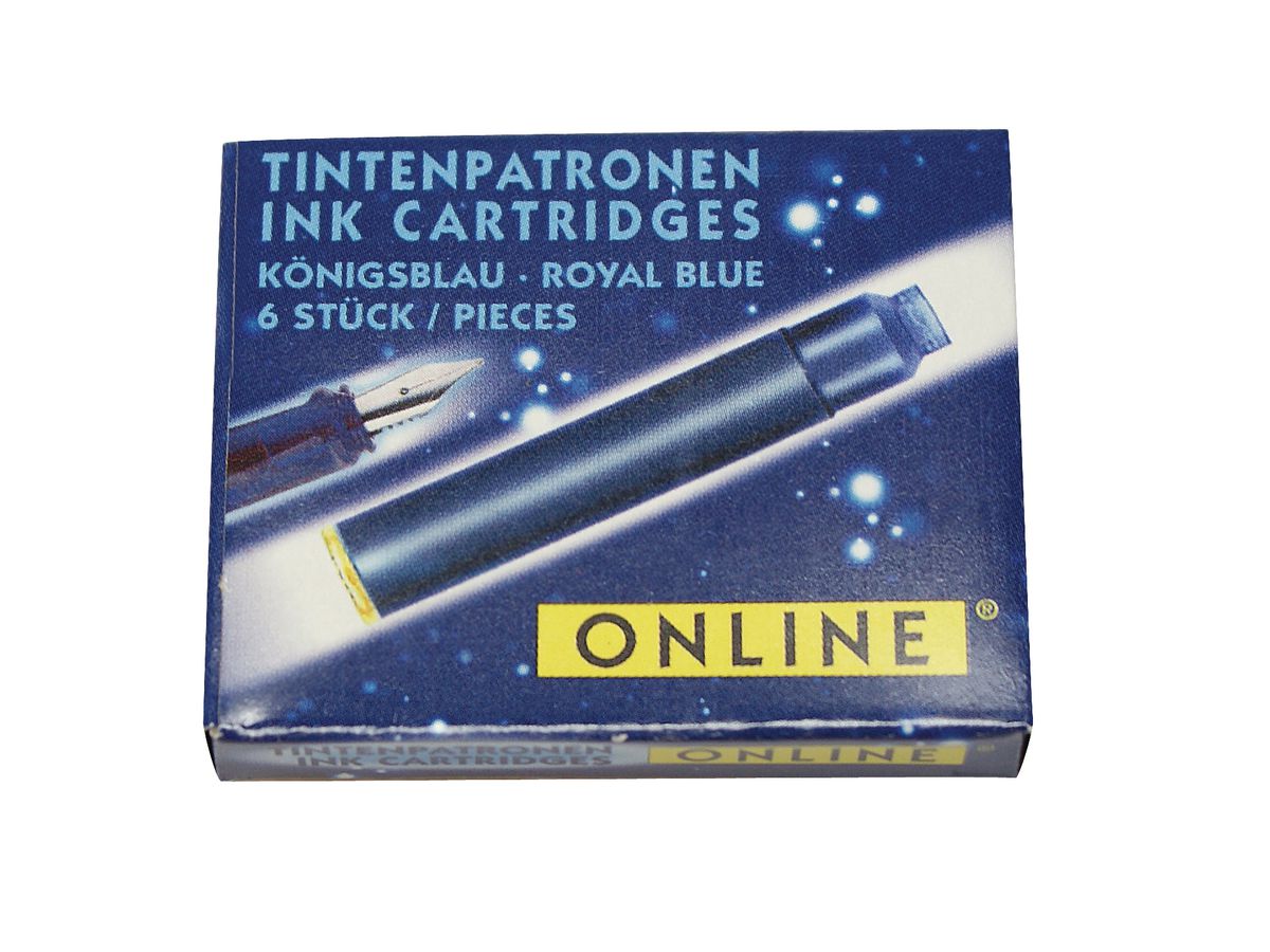 ONLINE Cart. encre Standard 17012/48 Royal Blue 6 pcs. (4014421170125)