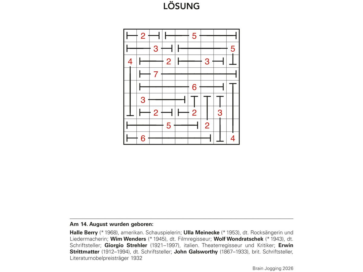 HARENBERG Calendario a strappo 2026 2103700+26 Brain Jogging DE 12.5x16cm (9783840035487)