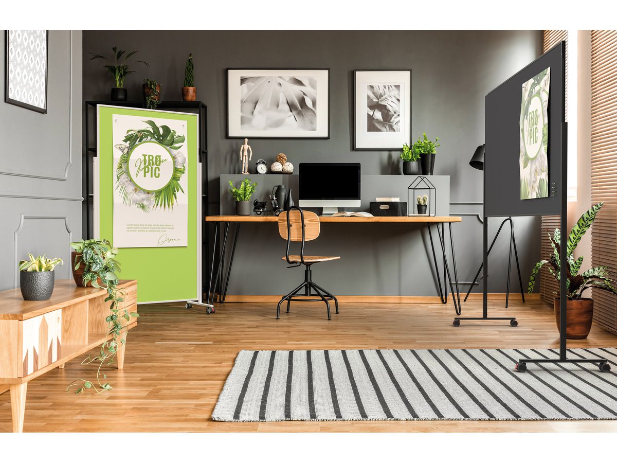 MAGNETOPLAN Design Lavagna Present. VP 1181201 grigio, feltro 1000x1800mm (4013695064154)