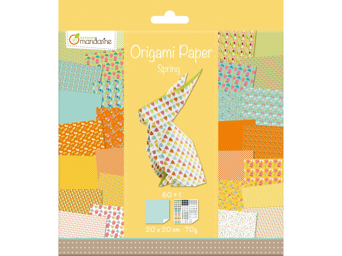 MANDARINE Origamipapier 20x20cm OR505O Frühling 70g 60 Blatt (3609510575052)
