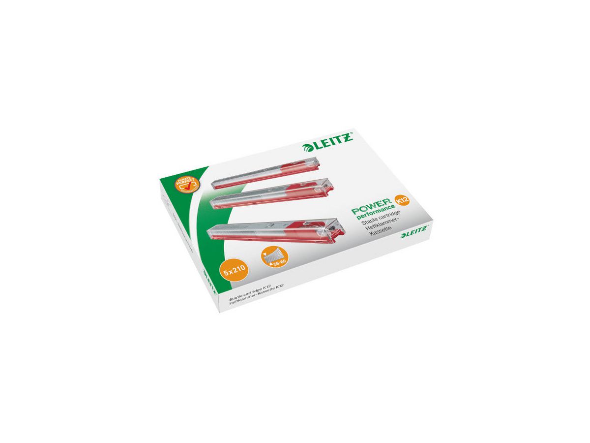LEITZ Heftklammer-Kassette K12 5594-00-00 rot 1050 Stück (4002432364725)
