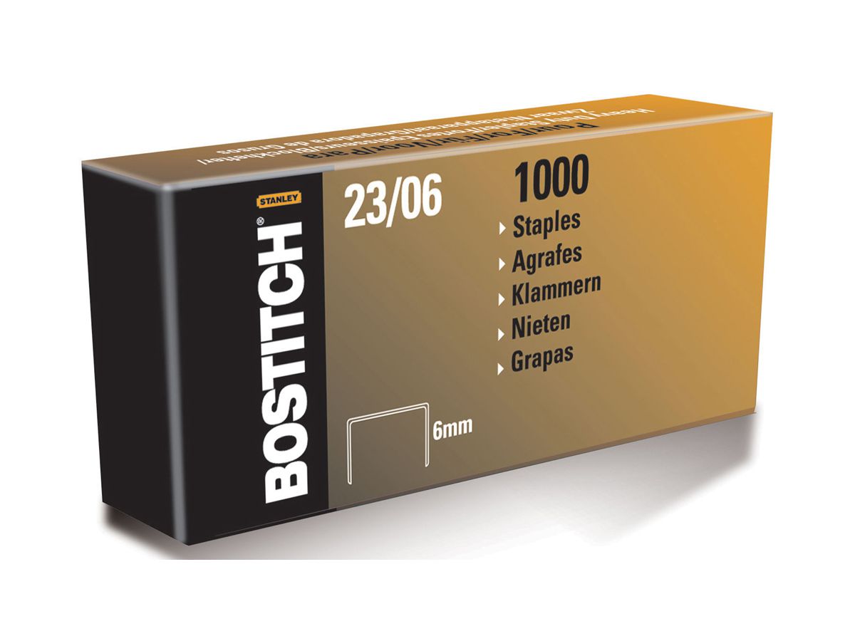 BOSTITCH Agrafes 23/6 mm 23-06-1M 1000 pcs (5902013926382)
