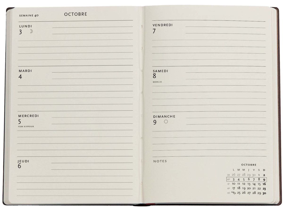 PAPERBLANKS Agenda Luxe Bleu 2026 DF0883-6 1S/2P HOR Mini HC FR 9.5x14cm (9780349708836)