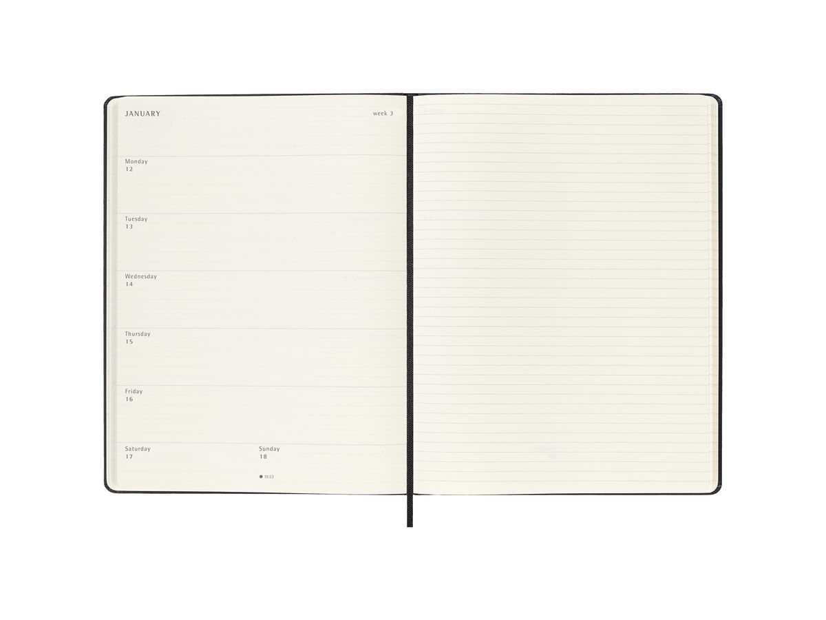 MOLESKINE Agenda Classic X-Large 2026 DHB12WN4Y26 1S/1P noir HC 19x25cm (8056999275259)