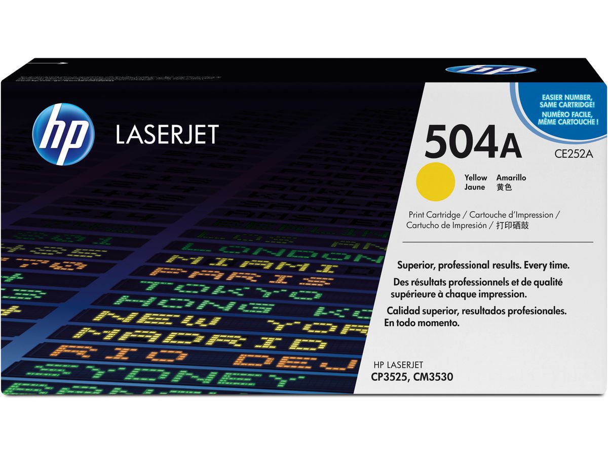 HP Modulo di toner 504A yellow CE252A Color LaserJet CP3525 7000 p. (0883585595716)