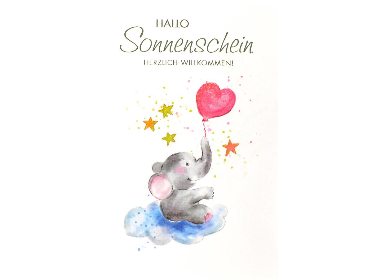 ABC Carte de voeux elephant 1120003400 B6 ()