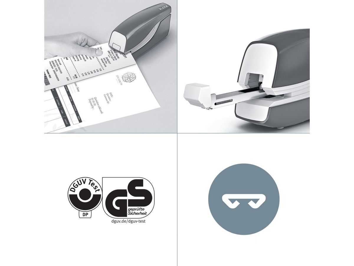 LEITZ Cucitrice electr. NeXXt 5566 5566-10-26 rosso 10 fogli (4002432135516)