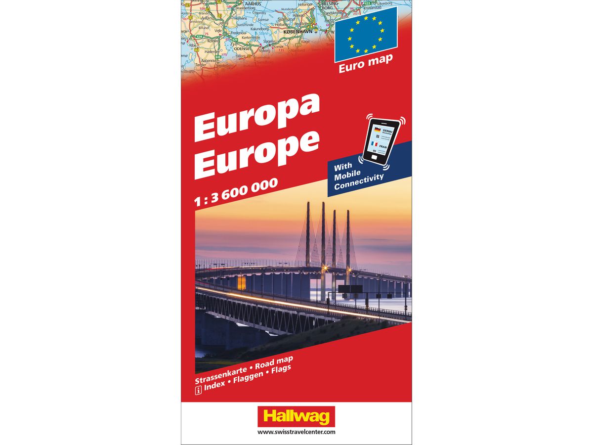 HALLWAG Carte routière 382830993 Europa (Dis/BT) 1:3,6 Mio. (9783828309937)