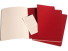 MOLESKINE Notizheft Cahier XL 25x19cm 931090 blanko, rot 3 Stück (9788862931090)
