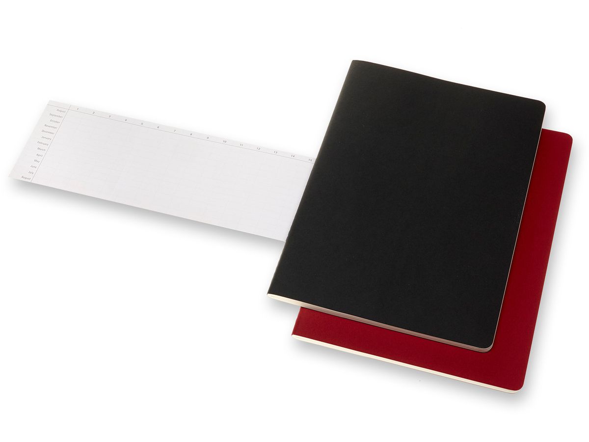 MOLESKINE Quaderno cartone A4 602527 rigato,nero/cranb.,120p. 2 pz. (8053853602527)