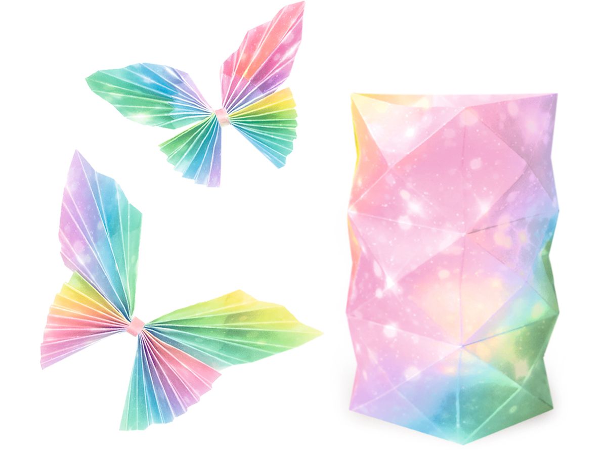 URSUS Faltblätter Transparentpapier 38065501 Feenstaub,15x15cm 50 Blatt (4008525243571)