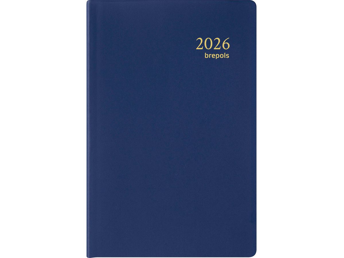 BREPOLS Agenda Delta Seta 2026 0.834.2120 1W/2S blau 8.1x12cm (5412303375221)
