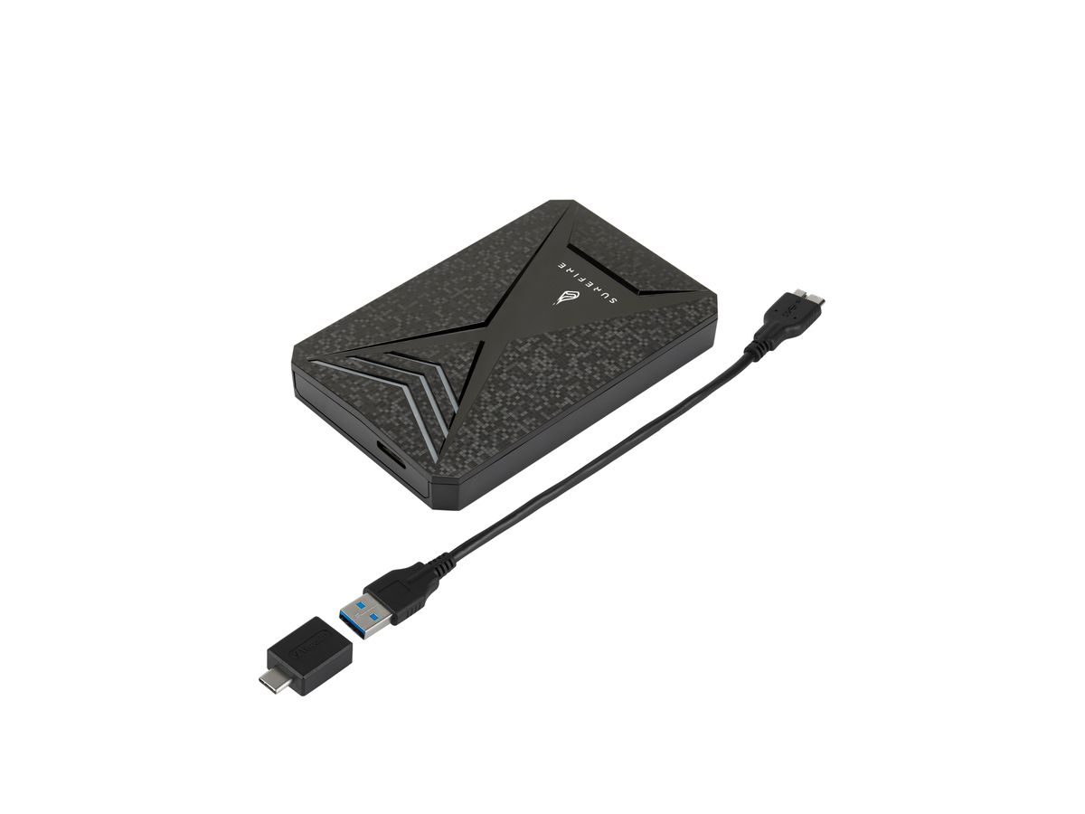 SUREFIRE GX3 Gaming HDD 2TB 53682 USB 3.2 Gen 1 black (0023942536826)