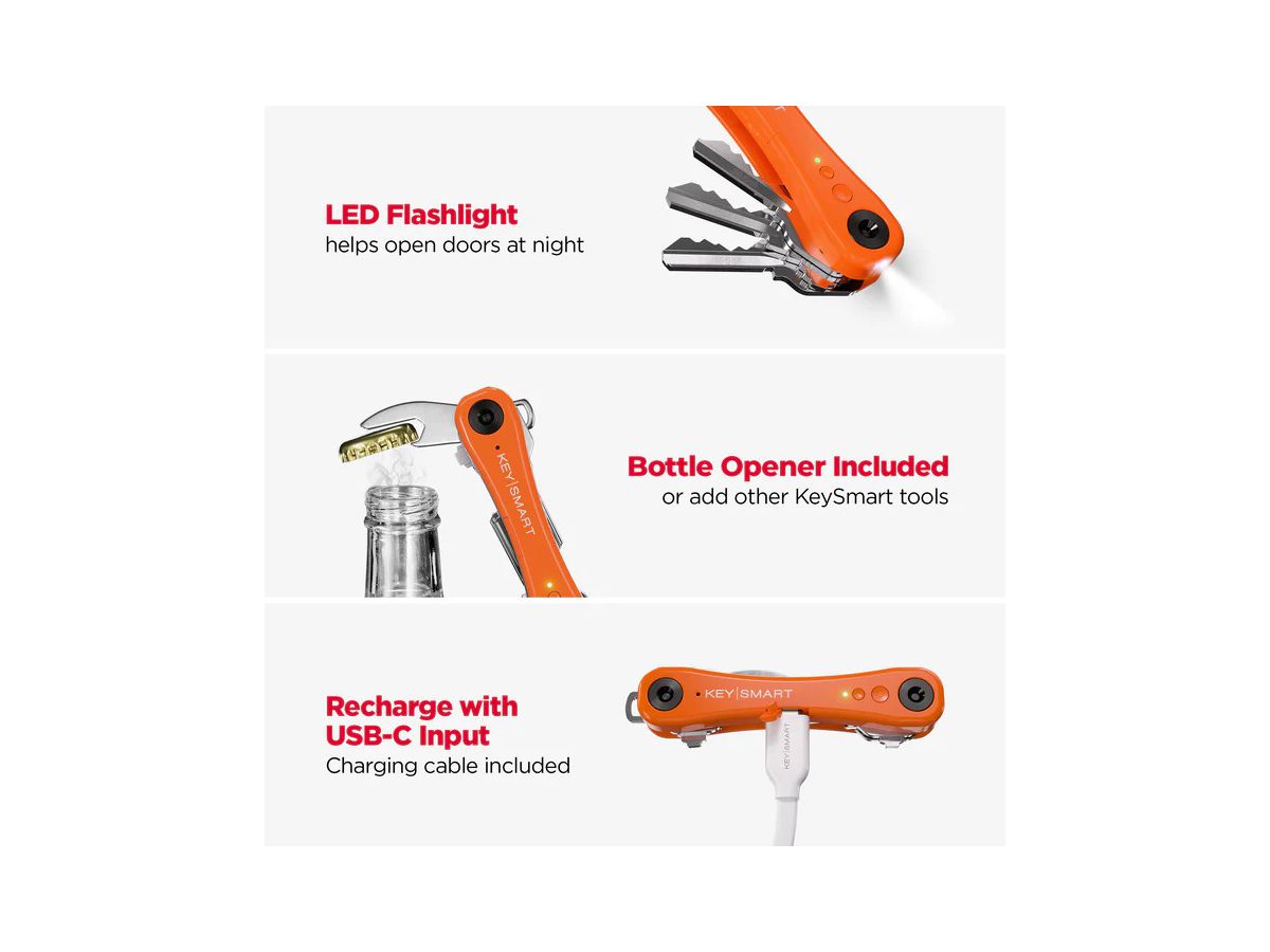 KEYSMART iPro V3 KS431-ORG-V3 Apple Find My, Orange (0810024058655)