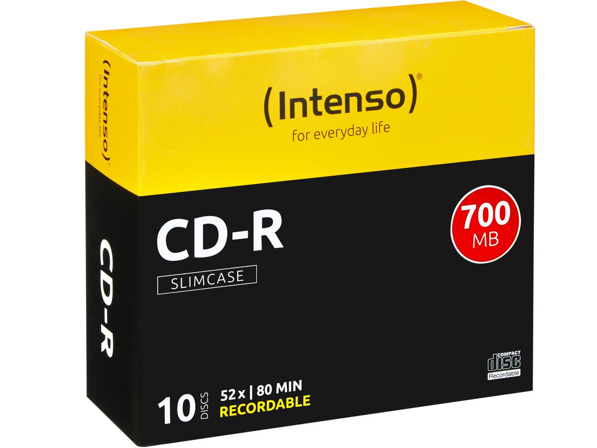 INTENSO CD-R Slim 80MIN/700MB 1001622 52X 10 Pcs (4034303001248)