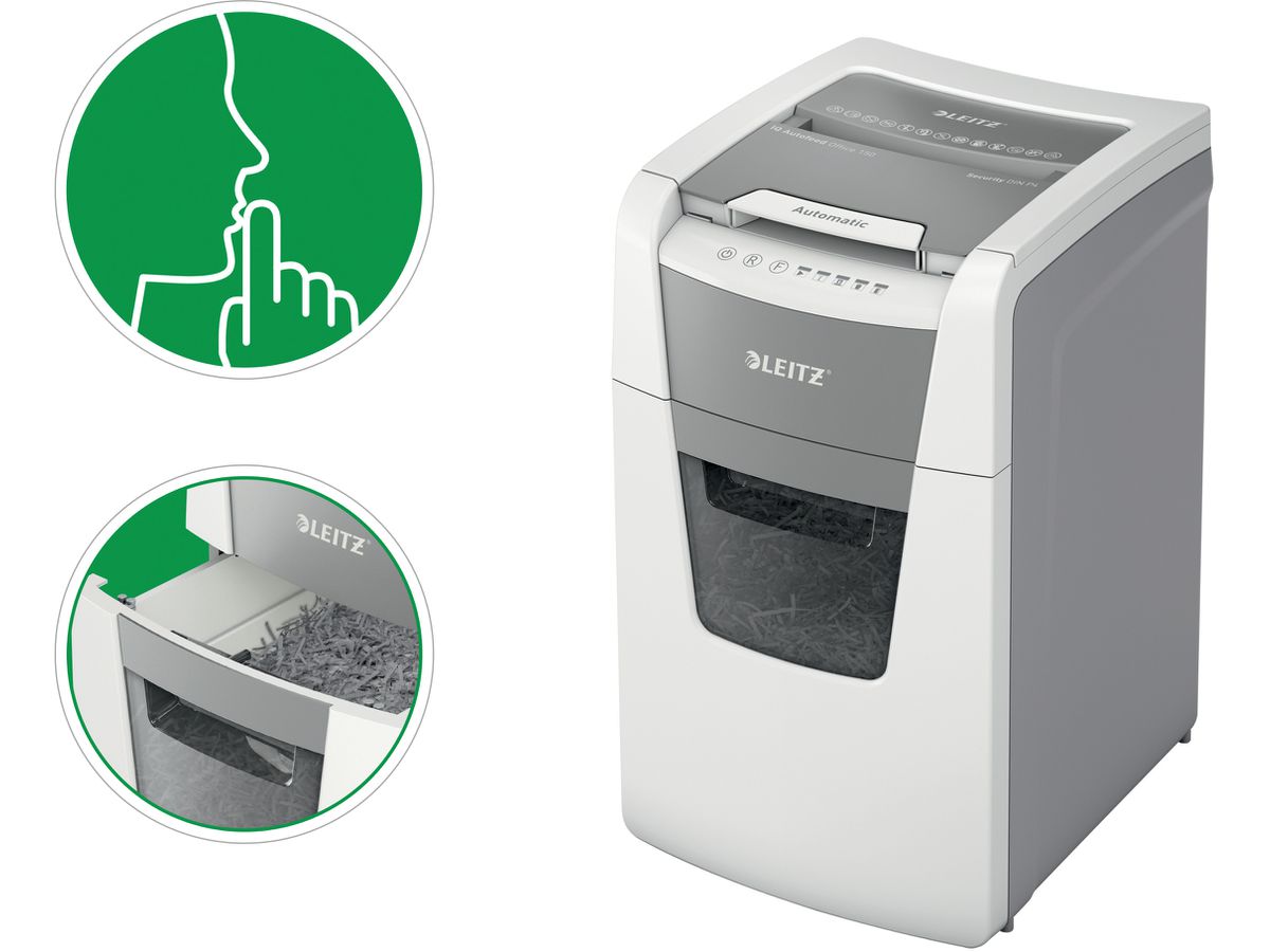 LEITZ Distruggi documenti IQ AF 8013-20-00 Office 150, P-4, 44lt (4002432126415)