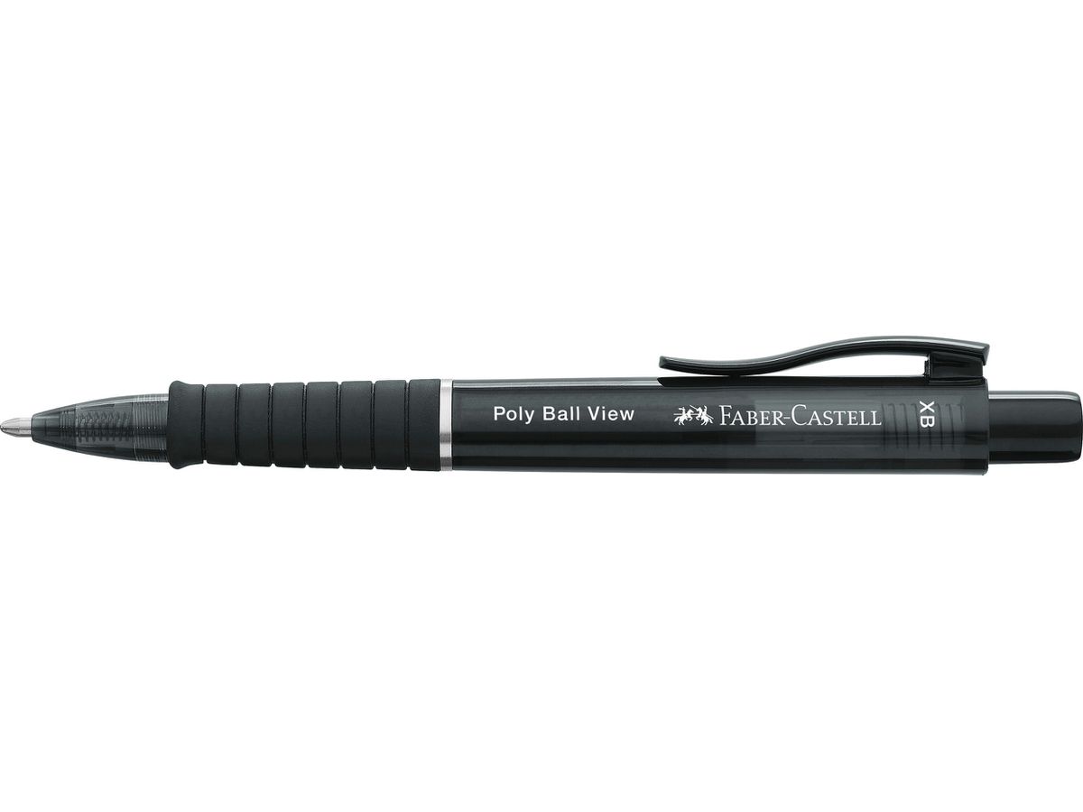 FABER-CASTELL Kugelschreiber Poly Ball View 145755 Schwarz XB (6933256649782)
