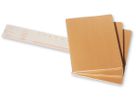 MOLESKINE Notizheft Cahier XL 25x19cm 705045 liniert, natur 3 Stück (9788883705045)