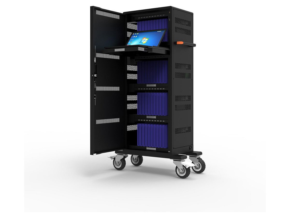 PORT Charging Cabinet 901965 40 Tablets+1 Notebook,Black (3567049019655)