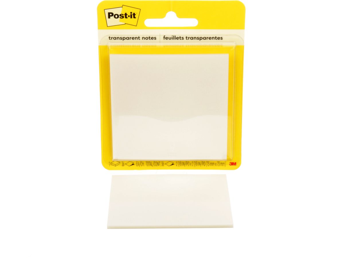 POST-IT Bloc-notes transpar. 73x73mm 600-TRSPT 36 flls. (0638060858684)