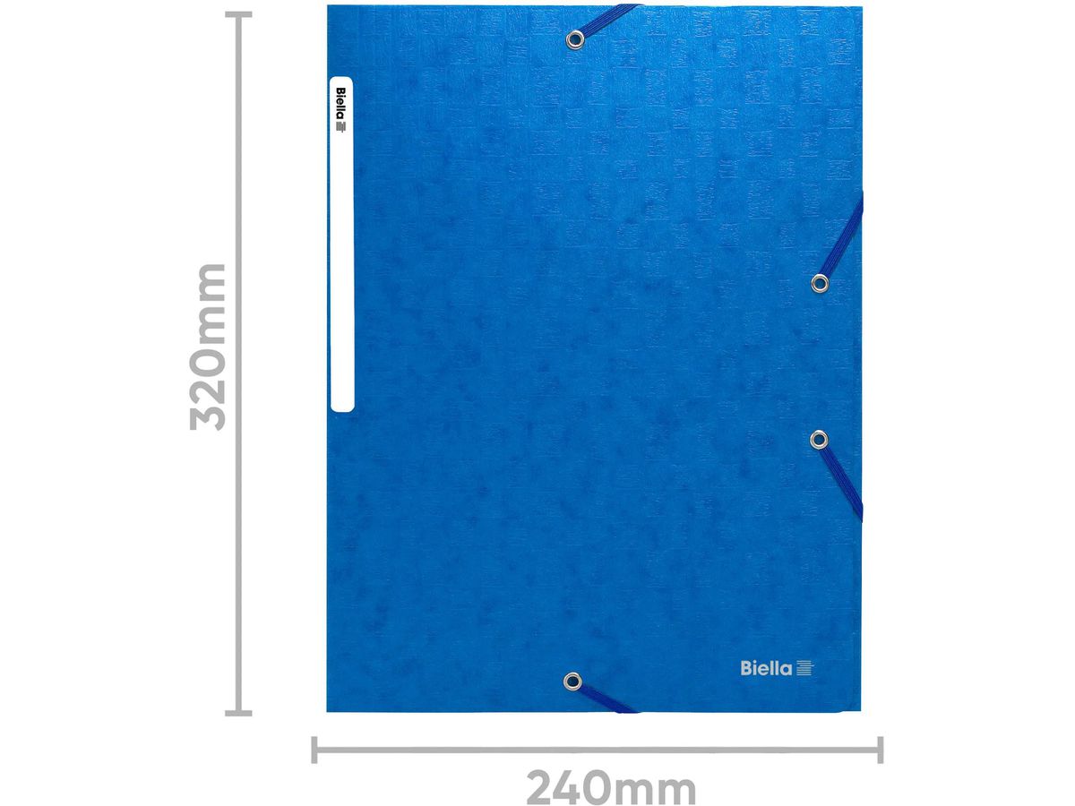 BIELLA Dossier ferm. Élastique A4 17840005U bleu, 590gm2 220 flls. (7611365252473)
