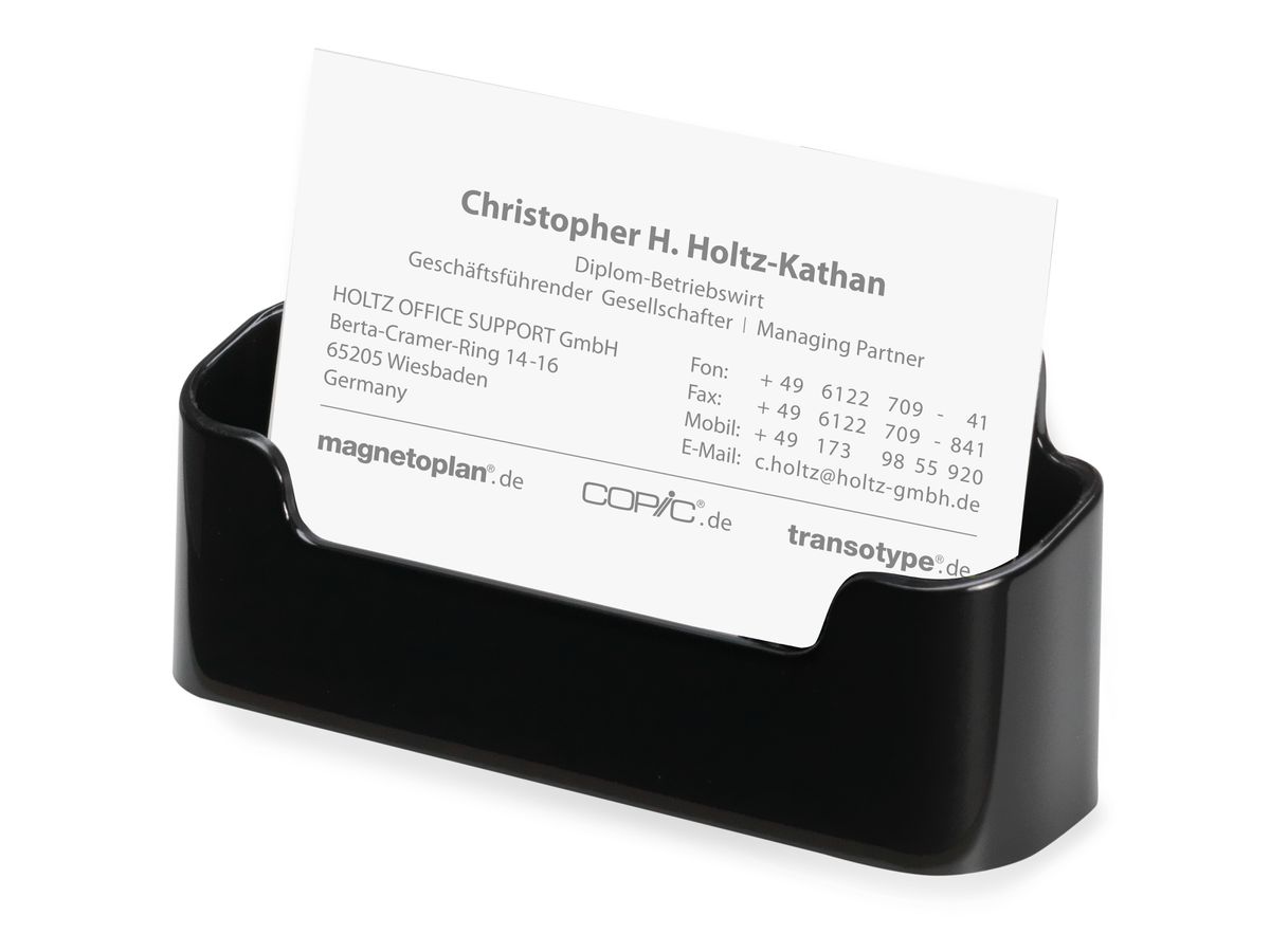 DEFLECTO Visitenkartenhalter 70104 schwarz (0079916571867)