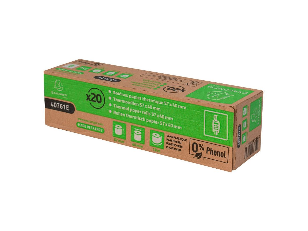 EXACOMPTA Carta term. in rotolo 20pezzi 40761E 57x40mmx18m (3130631407613)