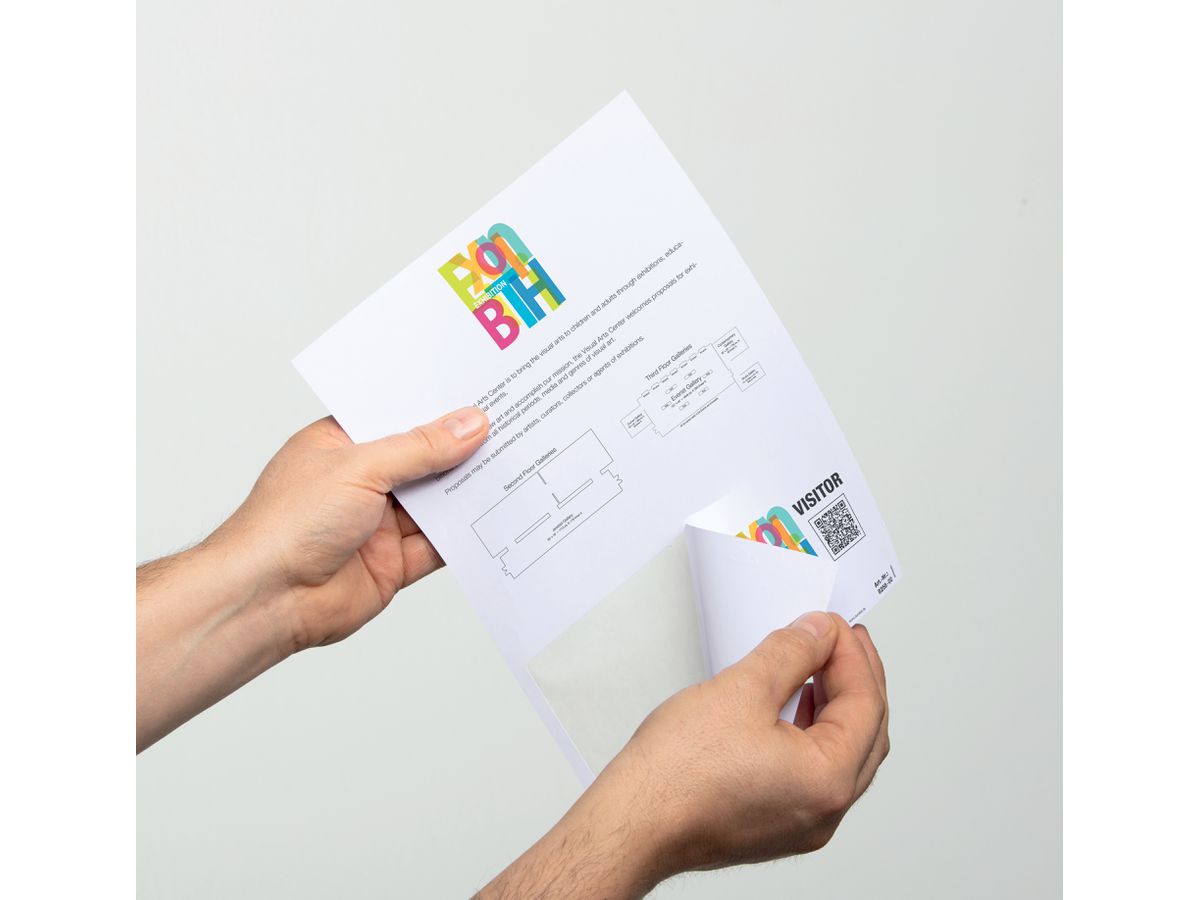 DURABLE Visitor Badge Namensschild A4 825802 100 Stück (4005546993737)