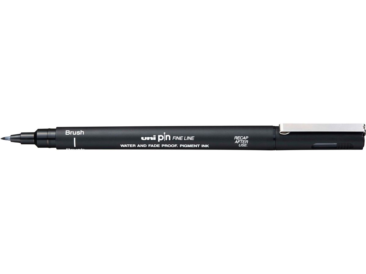 UNI-BALL Fineliner Pin brush PINBR-200(S) Black noir (4902778230824)