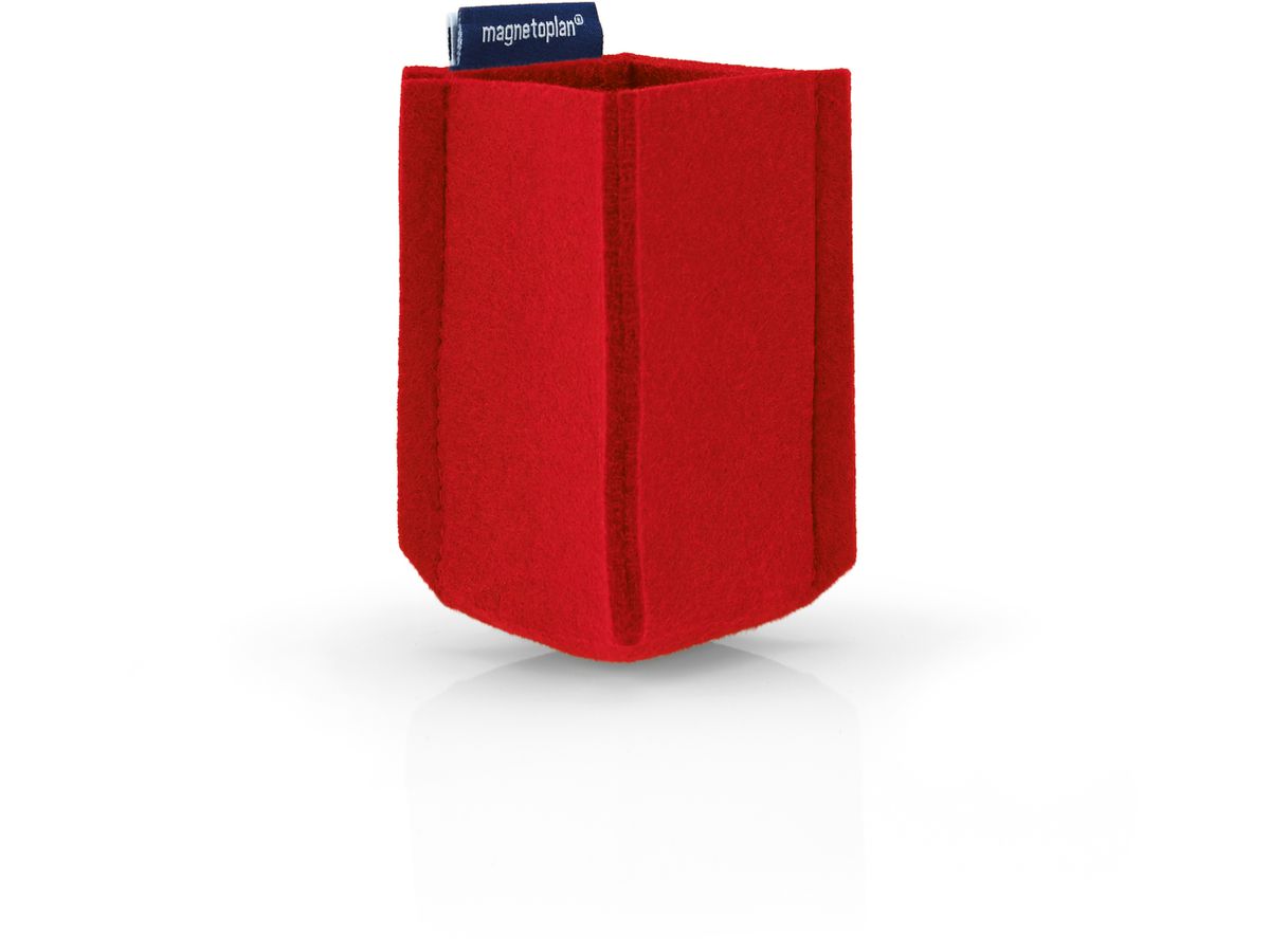 MAGNETOPLAN Porte stylo magnetoTray S 1227606 rouge, feutre recyclé (4013695062983)