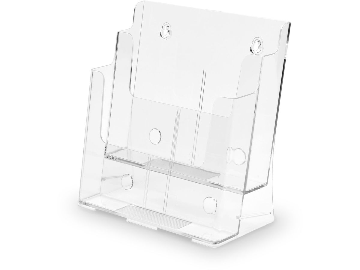 DEFLECTO Porte-brochures classic A4 LHPA421 transparent 2 compartiments (5055425956901)
