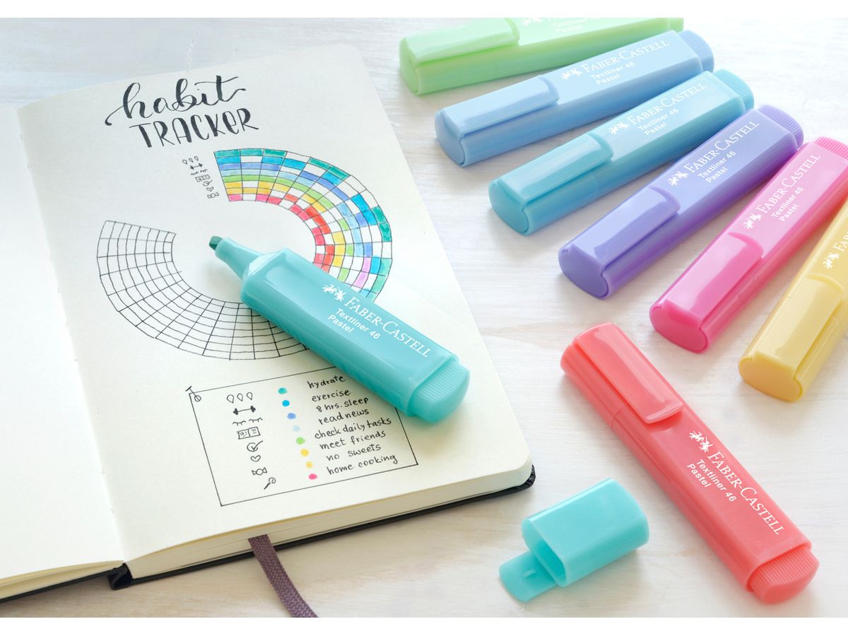 FABER-CASTELL Textliner Pastell 46 1/2/5mm 154666 verde (4005401546665)