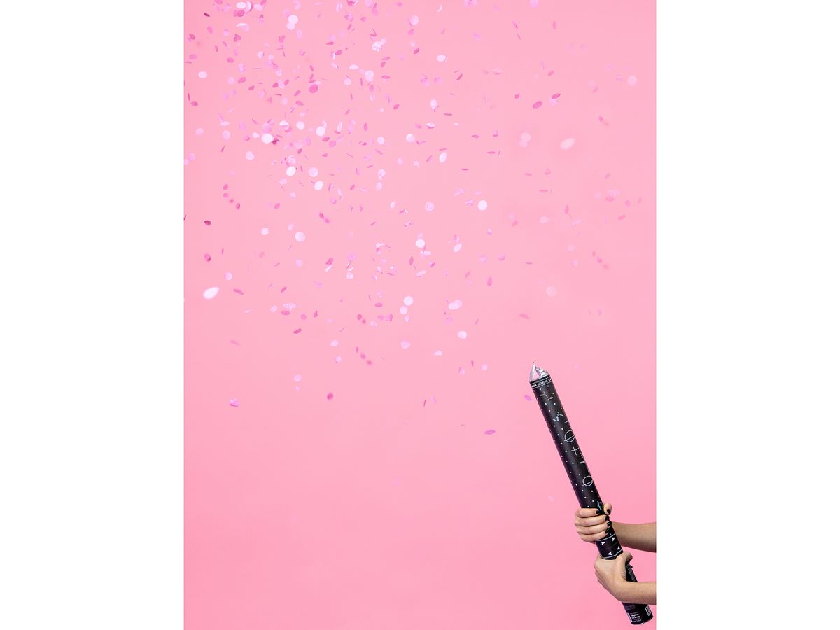 PARTYDECO Cannone sparacoriandoli 60cm TUKR60-081 Ready to pop rosa (5900779101579)