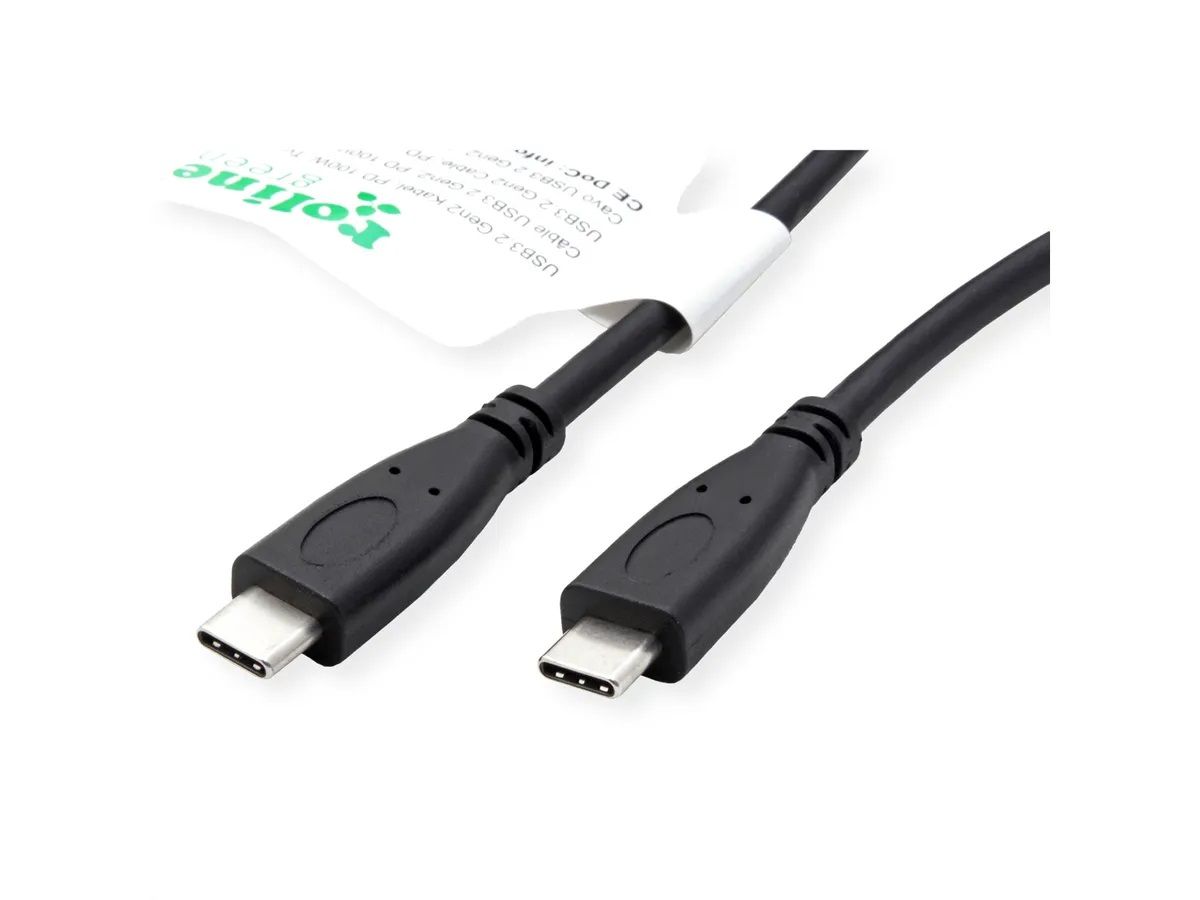 ROLINE USB-C-C, Lade & Datenkabel 11.44.9057 Black, ST/ST, 100W, 3.2Gen2 1m (7630049629196)