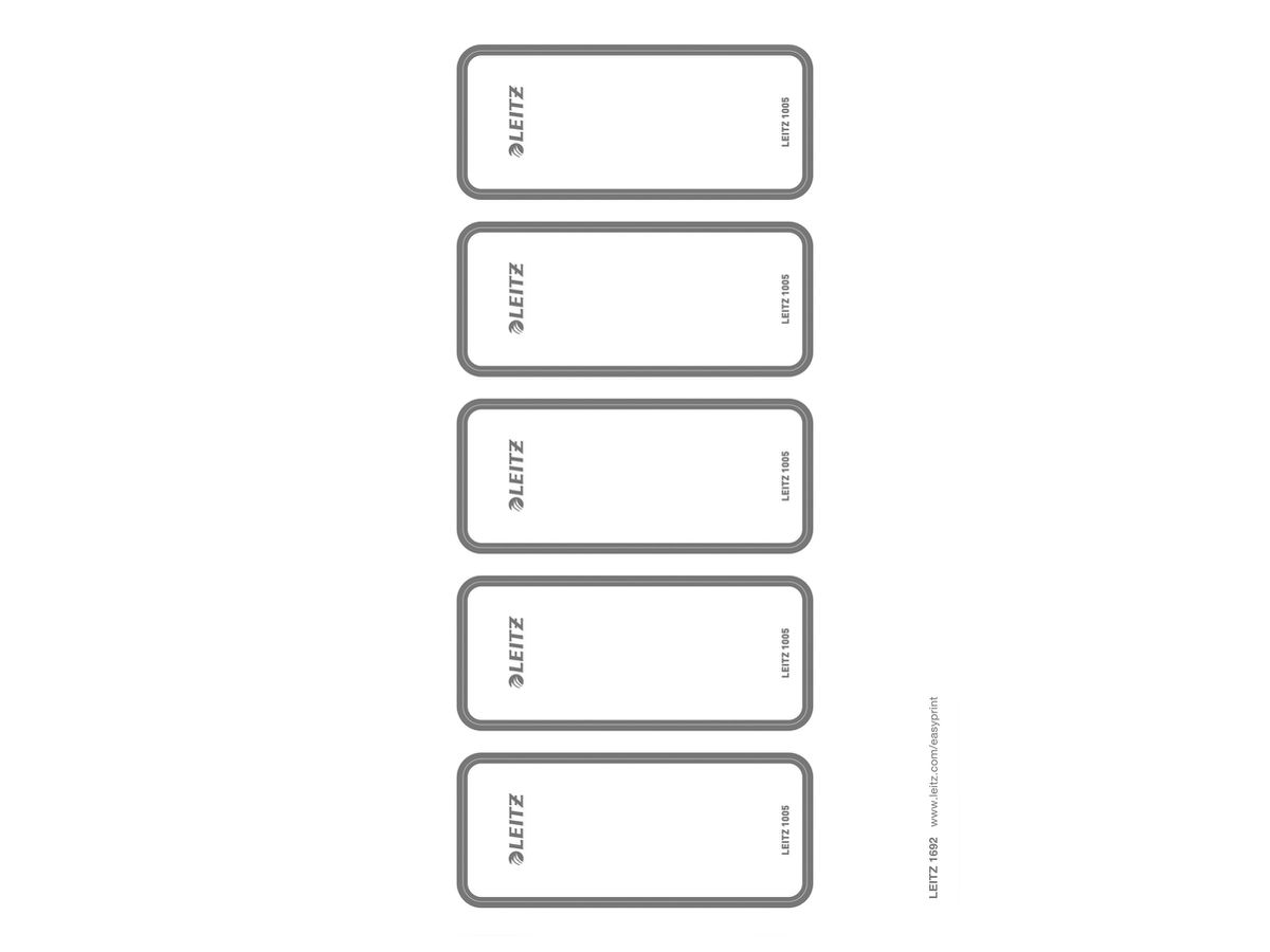 LEITZ Rückenschild Ordner 46x111mm 16920085 selbstklebend 50 Stück (4002432102167)
